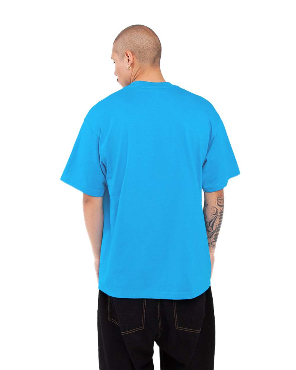 Unisex Max Heavyweight T-Shirt - OnModelBack - B278C2133 - Turquoise