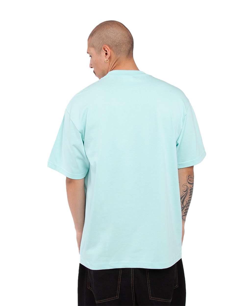 Unisex Max Heavyweight T-Shirt - OnModelBack - B278C2253 - Powder Blue