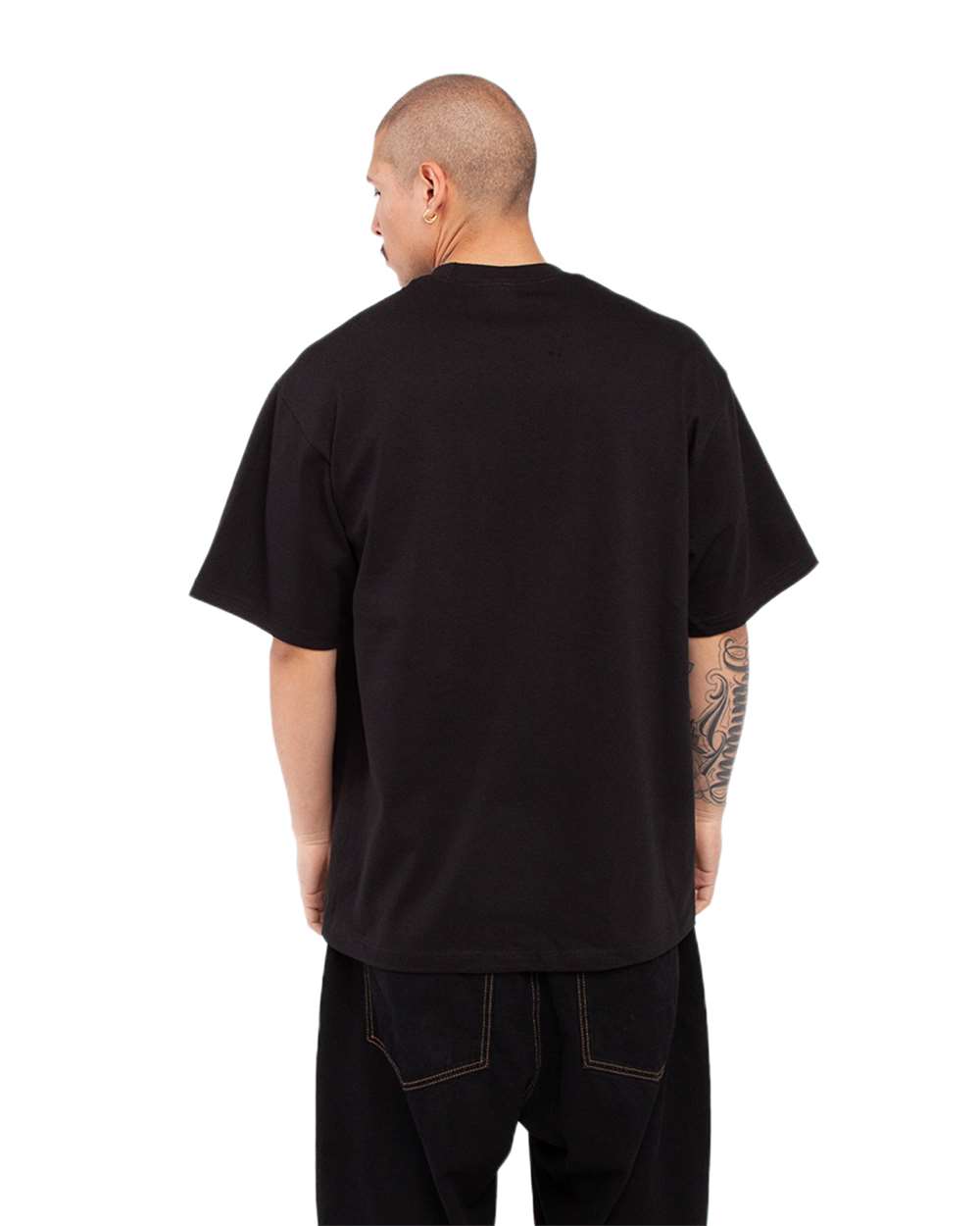 Unisex Max Heavyweight T-Shirt - OnModelBack - B278C2503 - Black