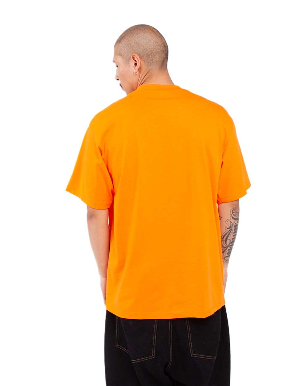Unisex Max Heavyweight T-Shirt - OnModelBack - B278C2663 - Orange