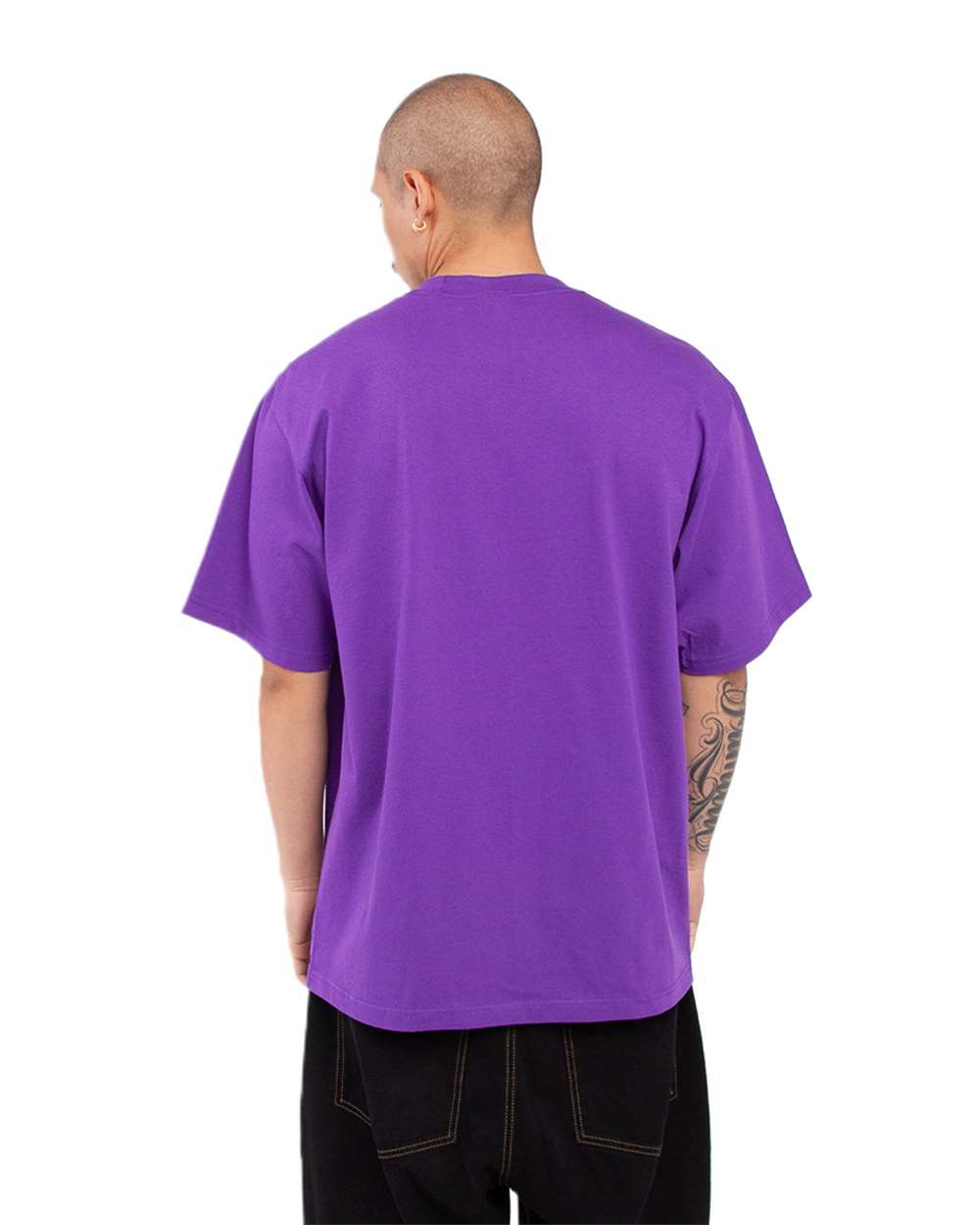 Unisex Max Heavyweight T-Shirt - OnModelBack - B278C2673 - Purple