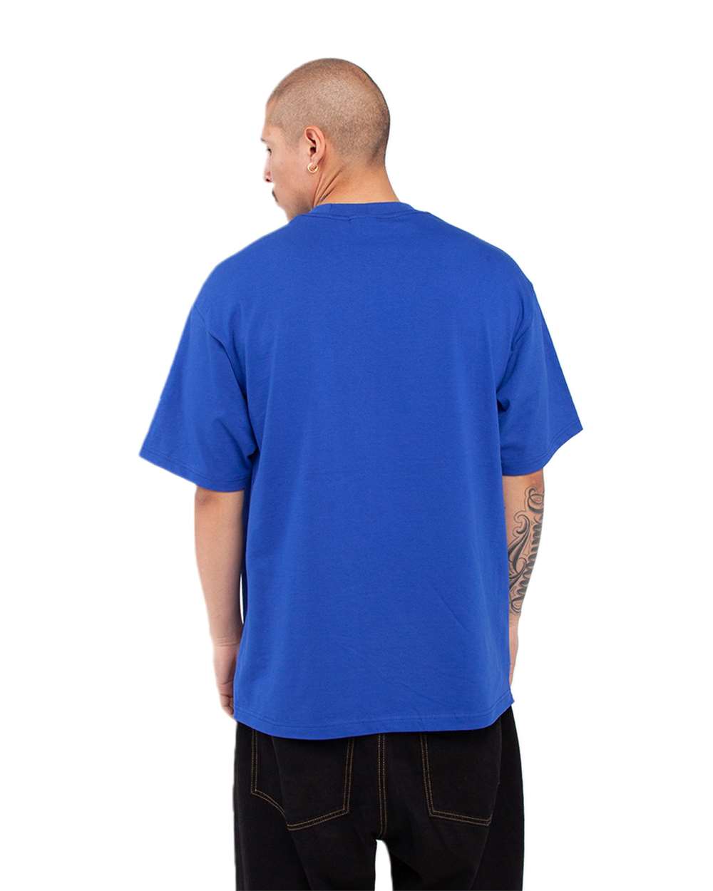 Unisex Max Heavyweight T-Shirt - OnModelBack - B278C2753 - Royal