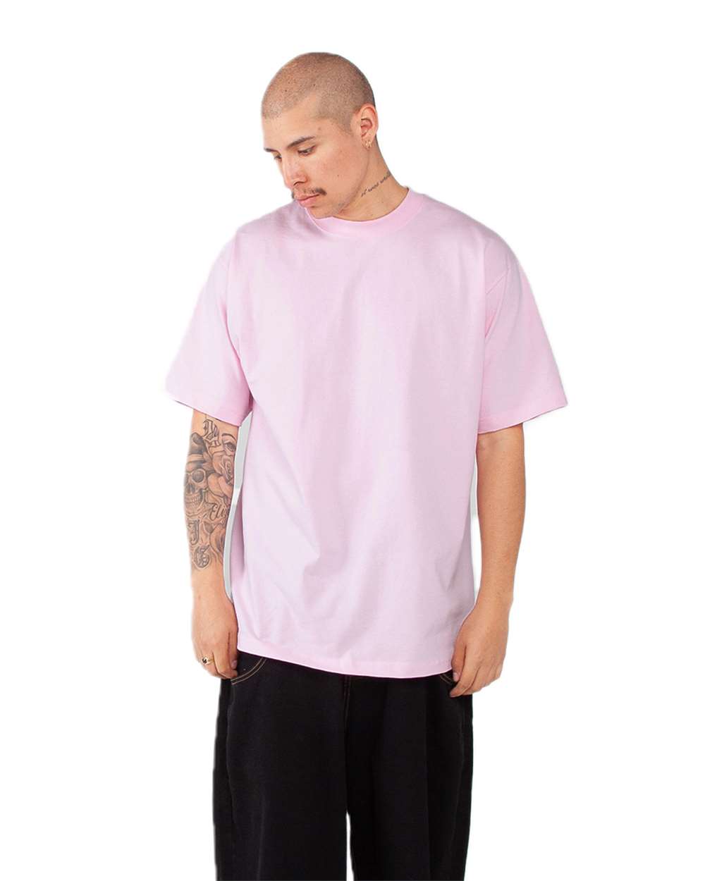 Unisex Max Heavyweight T-Shirt - OnModelSide - B278C2303 - Powder Pink