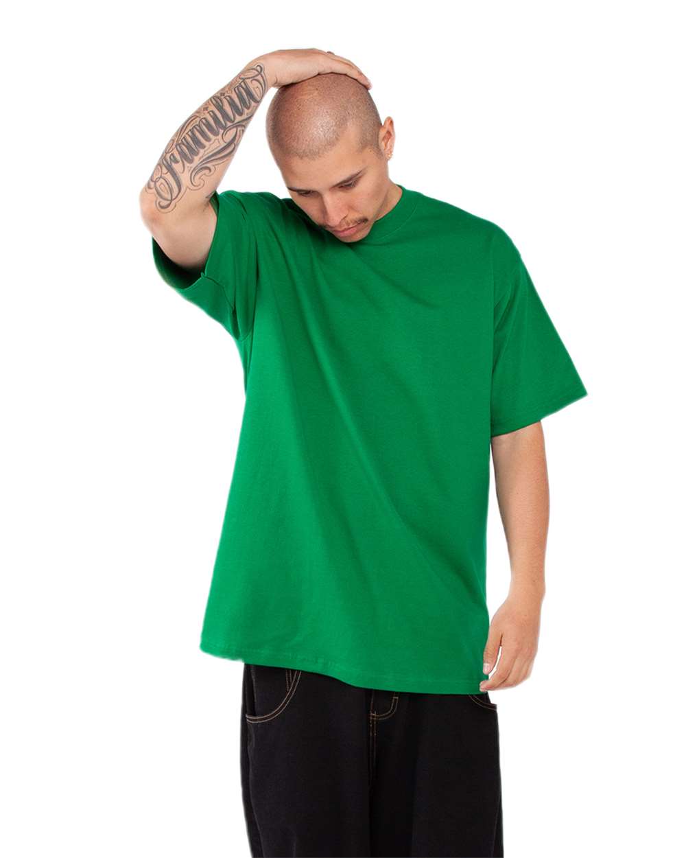 Unisex Max Heavyweight T-Shirt - OnModelSide - B278C2603 - Kelly Green