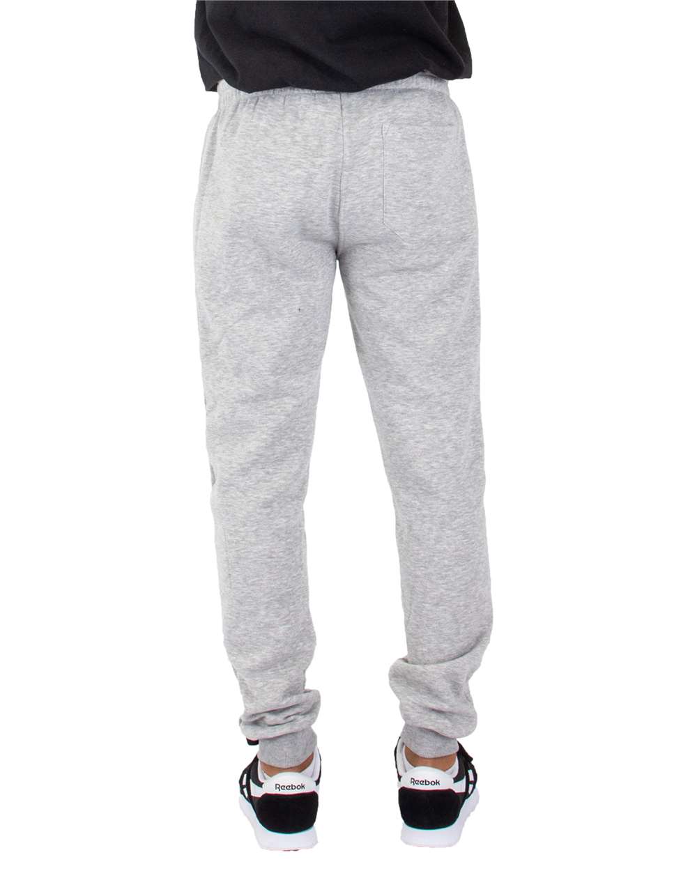 Men's Fleece Joggers - OnModelBack - B253C2353 - Heather Grey