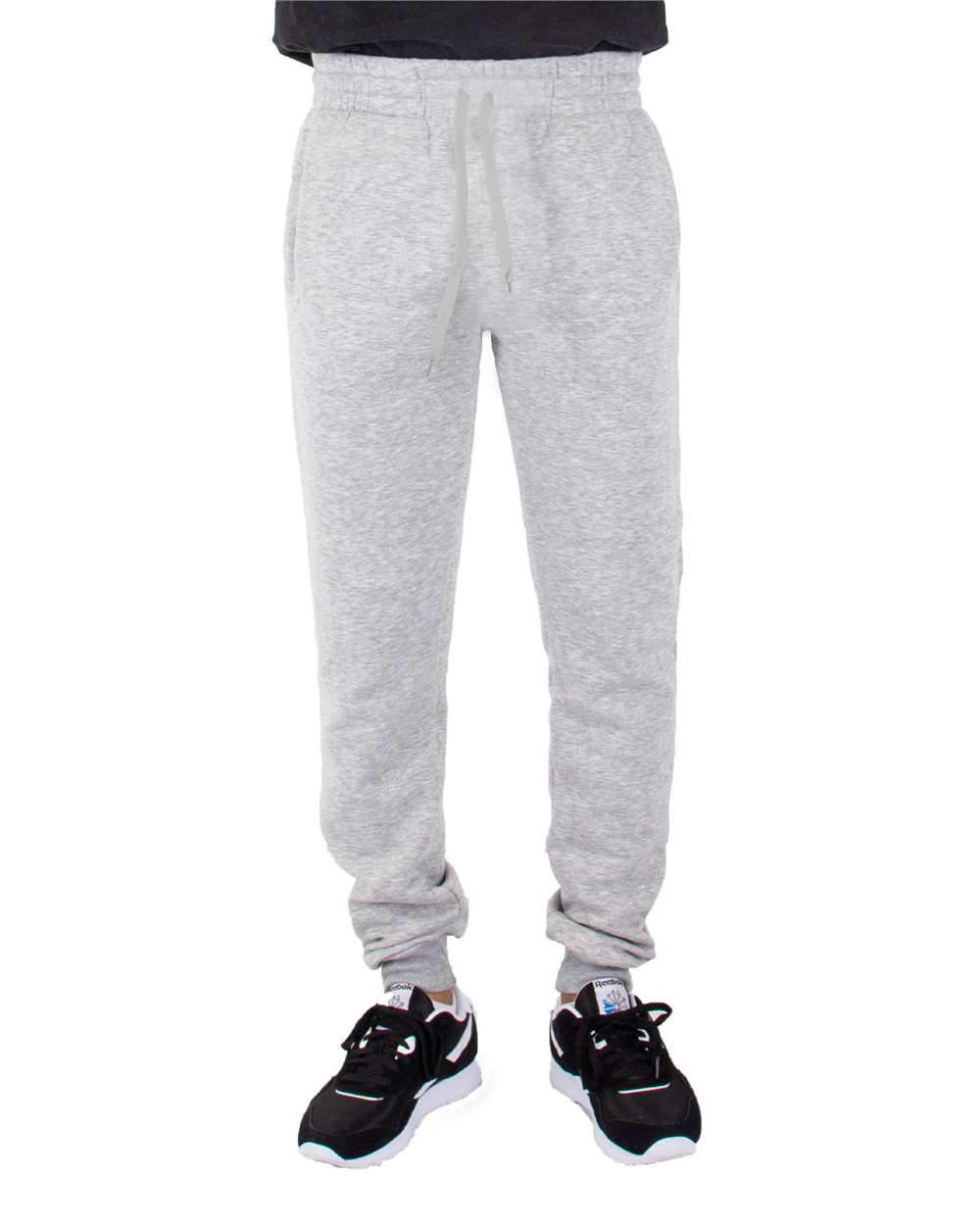 Men's Fleece Joggers - OnModelFront - B253C2353 - Heather Grey