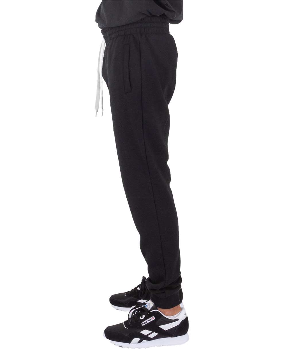 Men's Fleece Joggers - OnModelSide - B253C2503 - Black