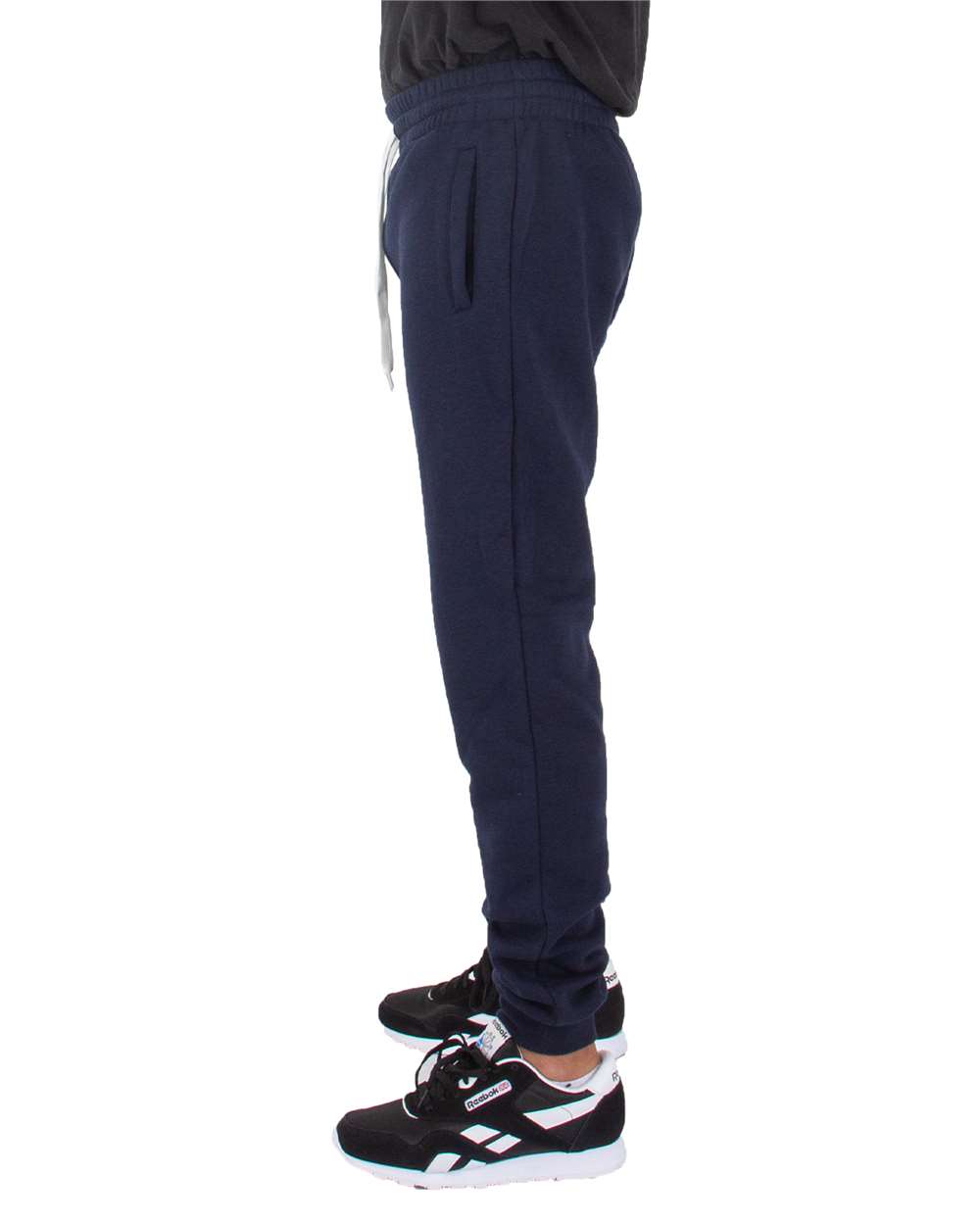 Men's Fleece Joggers - OnModelSide - B253C2653 - Navy
