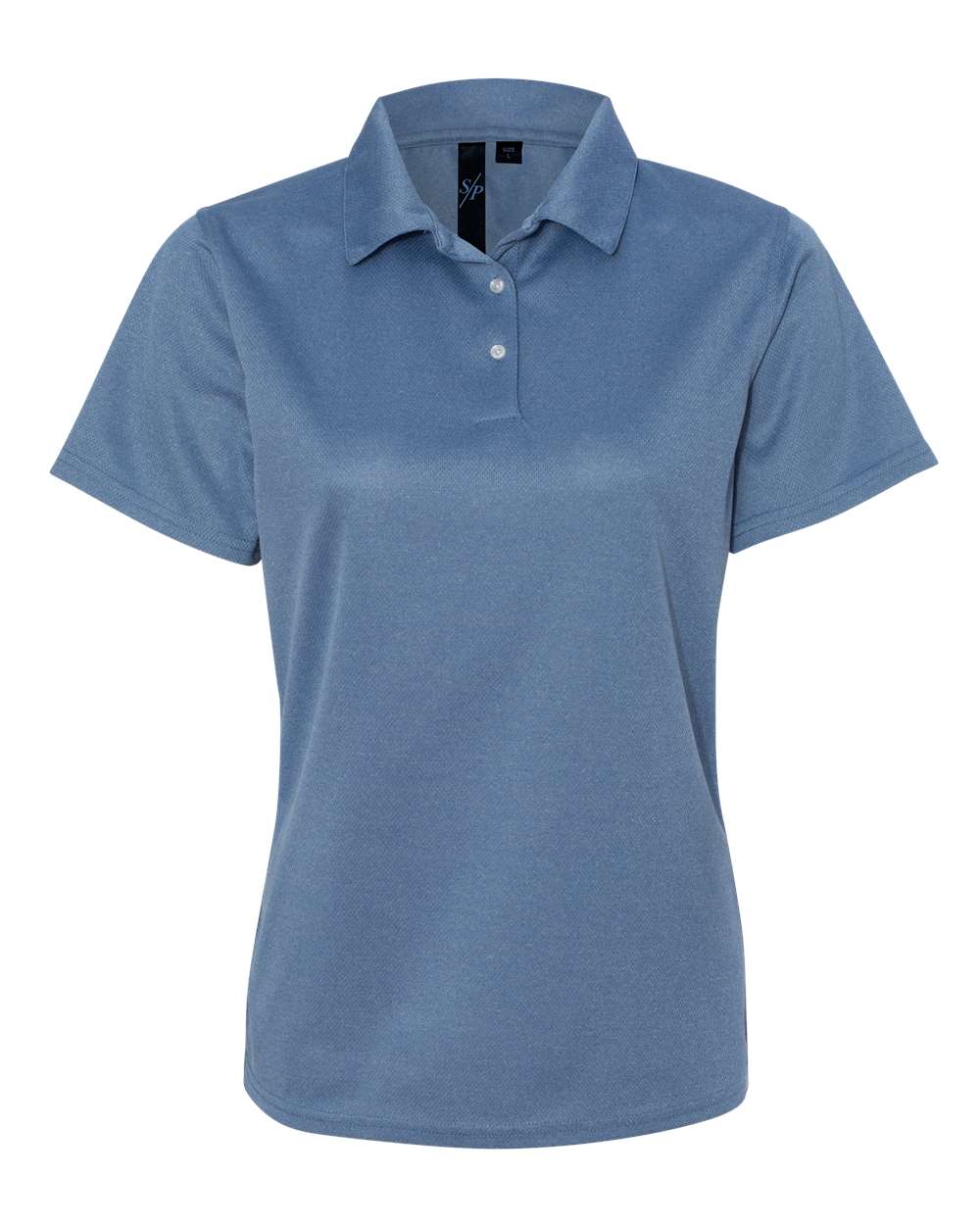 Women's Moisture Free Mesh Polo - Front - B10883263 - Heathered Blue