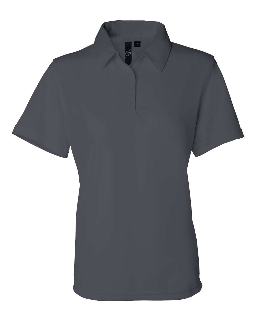 Women's Moisture Free Mesh Polo - Front - B10883583 - Steel Grey