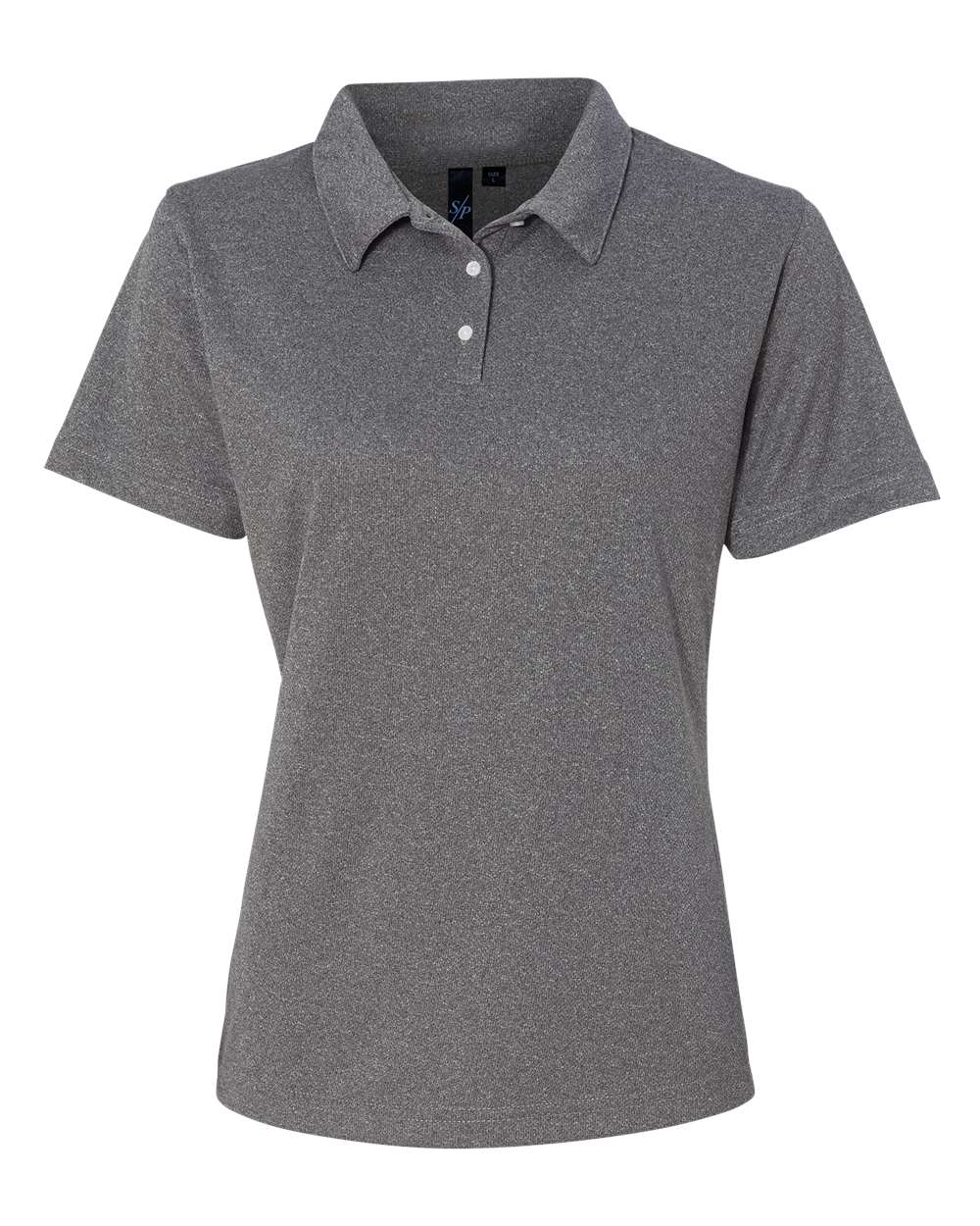 Women's Moisture Free Mesh Polo - Front - B10883593 - Heathered Steel