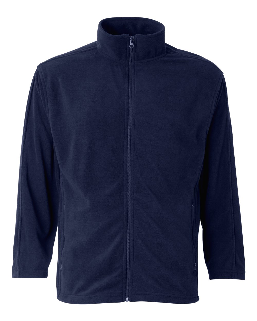 Men's Microfleece Full-Zip Jacket - Front - B81983653 - Nantucket Navy