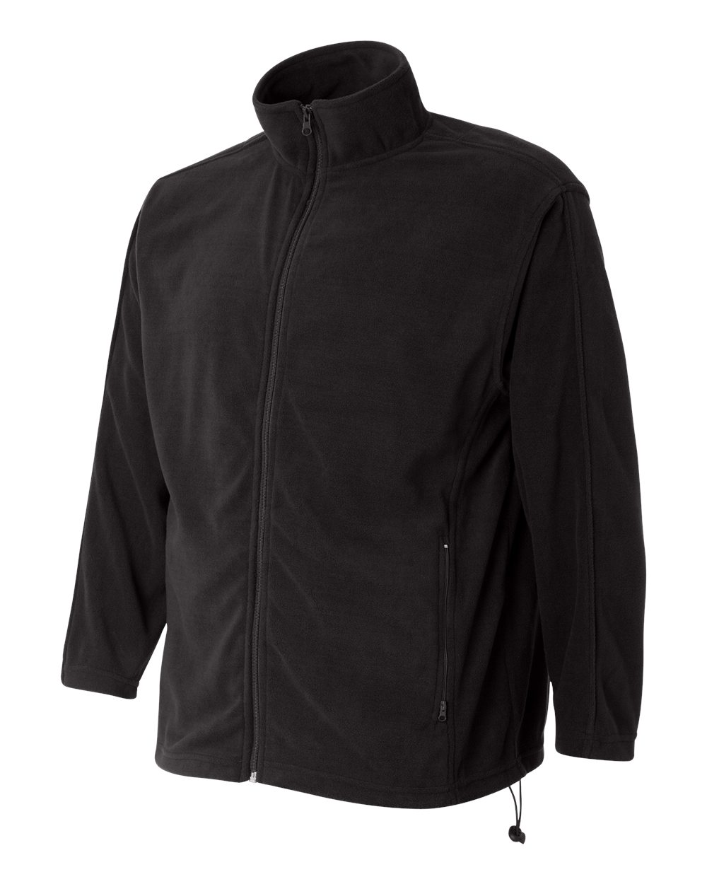 Men's Microfleece Full-Zip Jacket - Side - B81983503 - Onyx Black