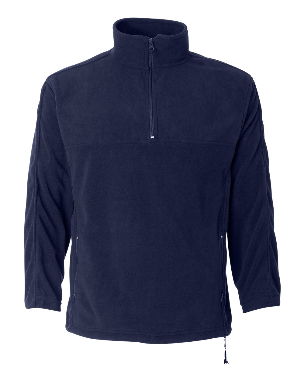 Men's Microfleece Quarter-Zip Pullover - Front - B86983653 - Nantucket Navy