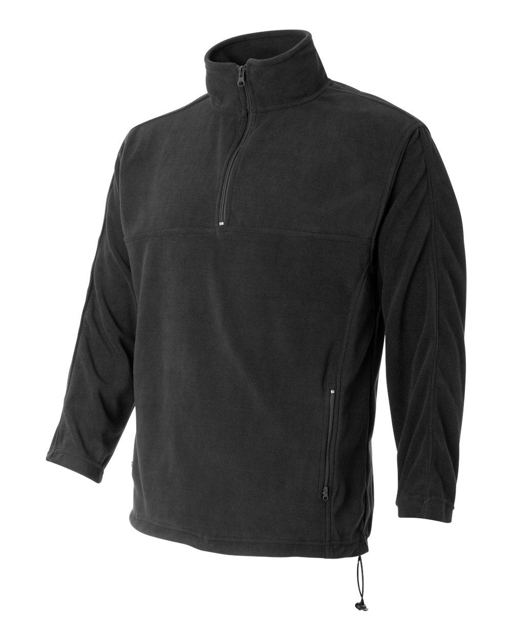 Men's Microfleece Quarter-Zip Pullover - Side - B86983093 - Charcoal