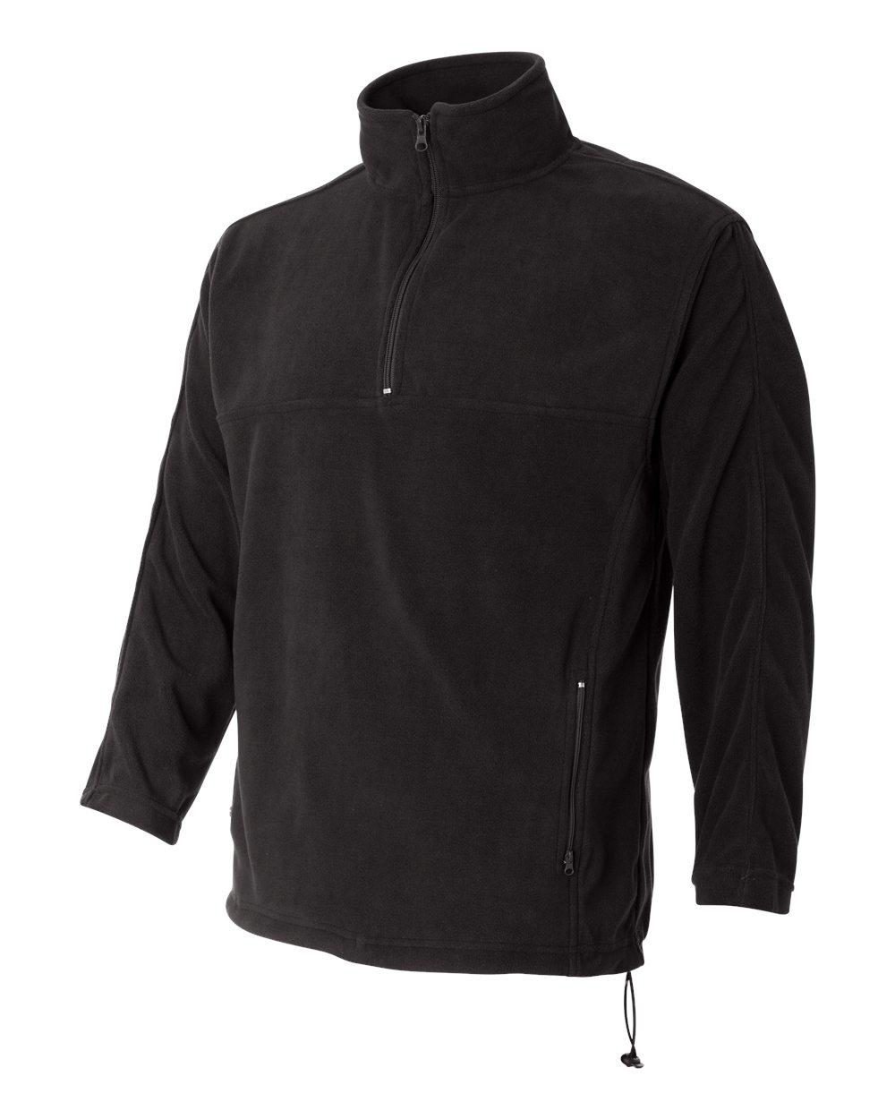 Men's Microfleece Quarter-Zip Pullover - Side - B86983503 - Onyx Black