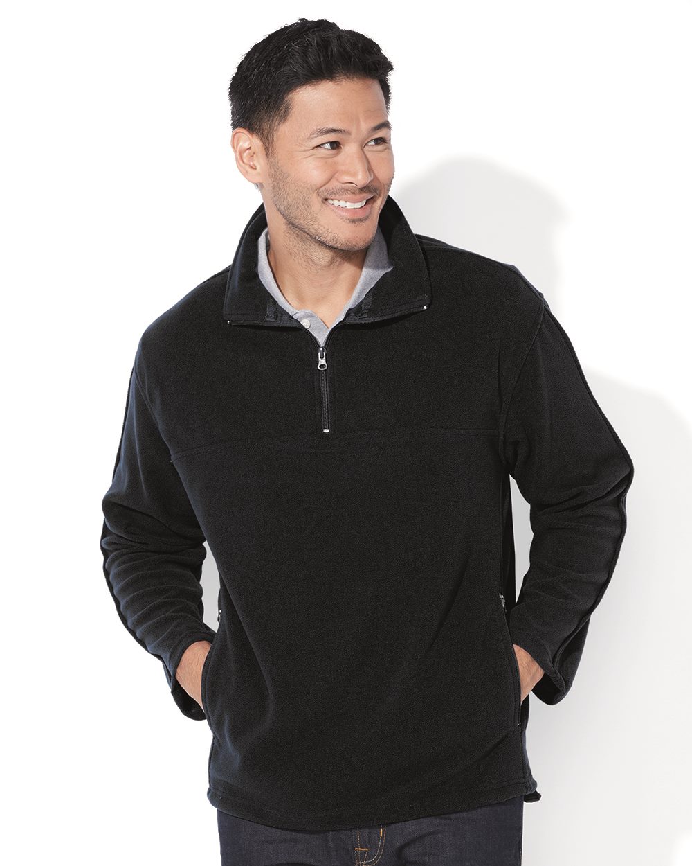 Men's Microfleece Quarter-Zip Pullover - styleImage