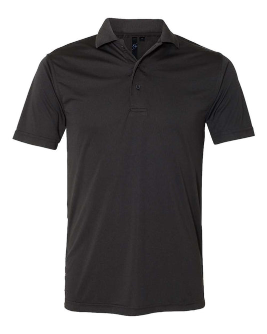 Men's Value Polyester Polo - Front - B15283503 - Black