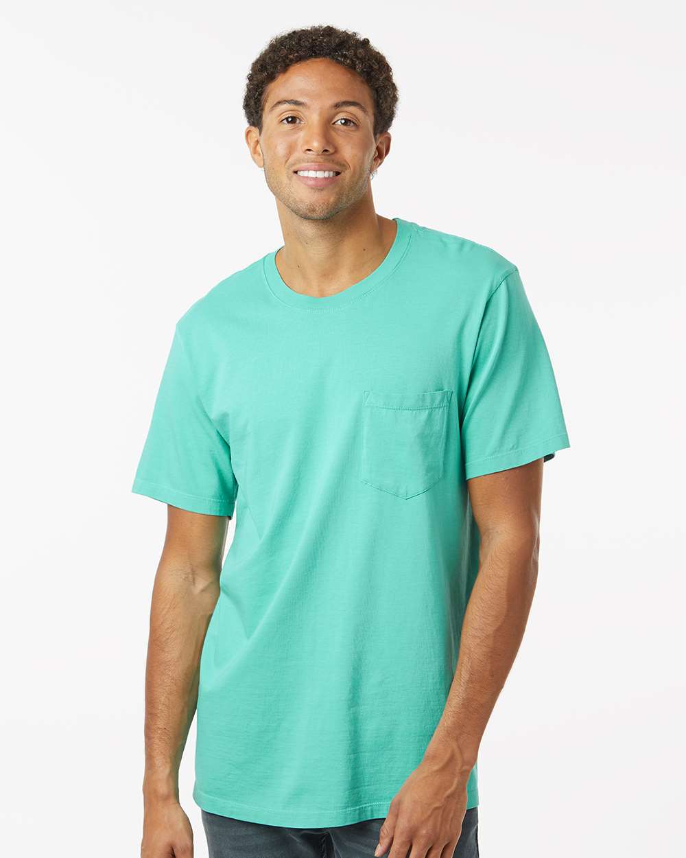 Unisex Classic Pocket T-Shirt - OnModelFront - B10672253 - Seafoam