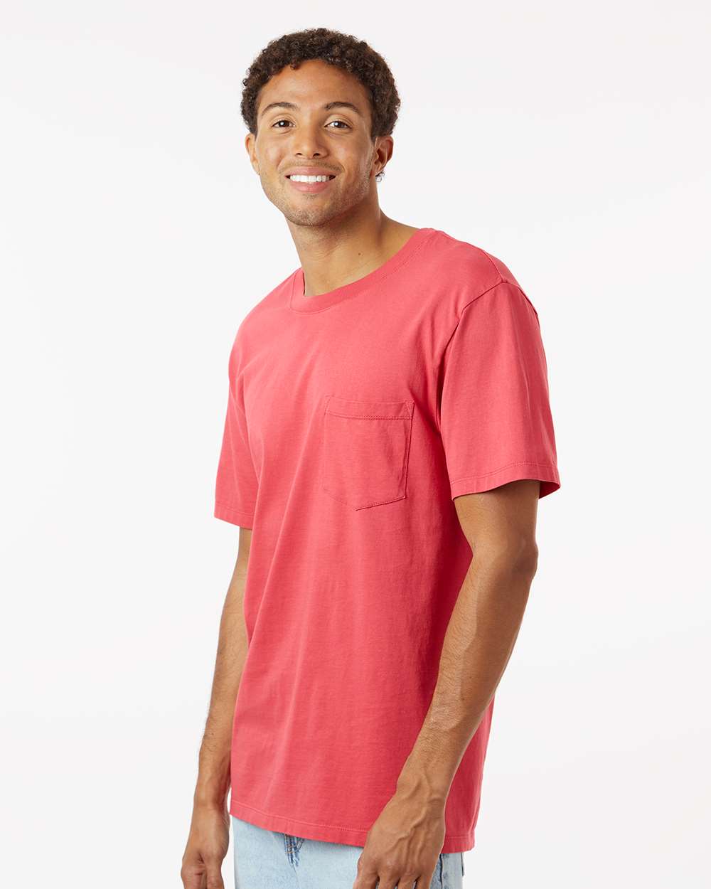 Unisex Classic Pocket T-Shirt - OnModelSide - B10672523 - Brick