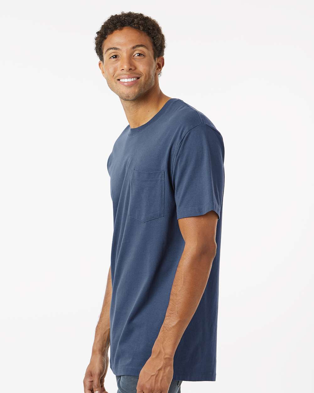 Unisex Classic Pocket T-Shirt - OnModelSide - B10672653 - Navy