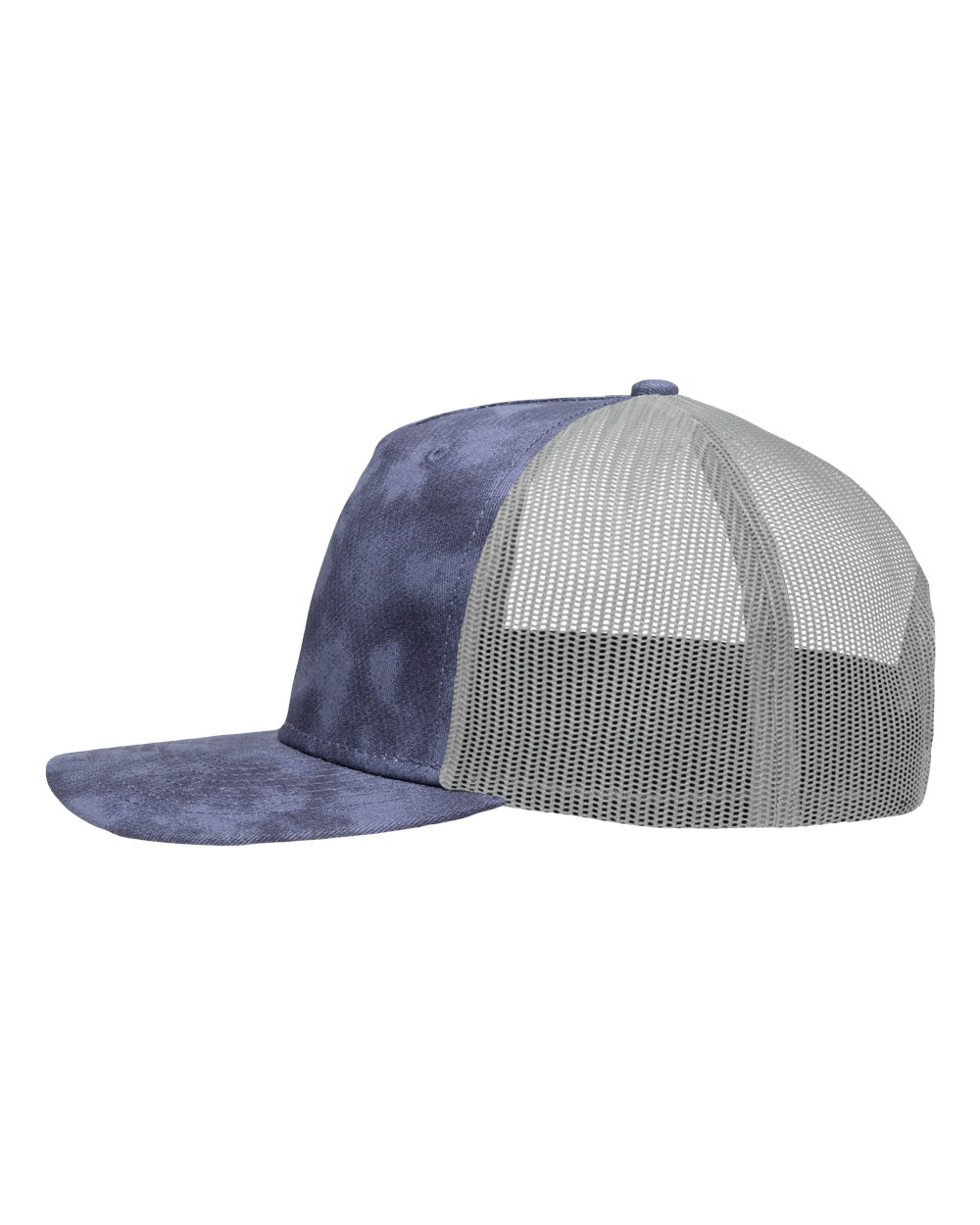 Modern Five-Panel Trucker Fit Cap - DirectSide - B14895120 - Old Wash Navy/ Grey