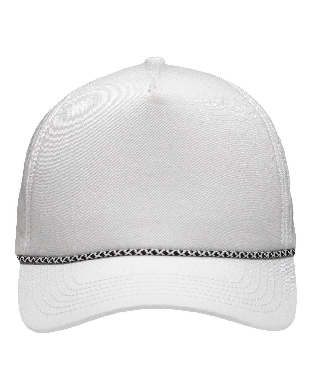 Five-Panel Rope Heritage Fit Cap - Front - B15495000 - White