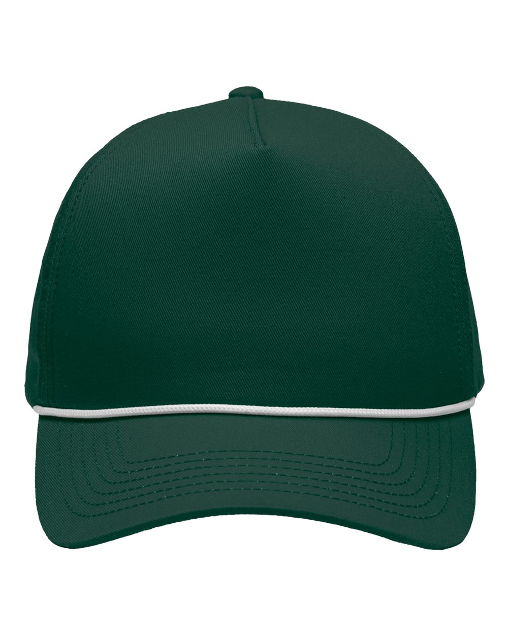 Five-Panel Rope Heritage Fit Cap - Front - B15495540 - Forest Green