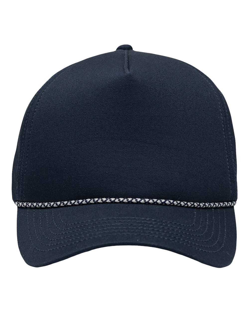 Five-Panel Rope Heritage Fit Cap - Front - B15495650 - Navy