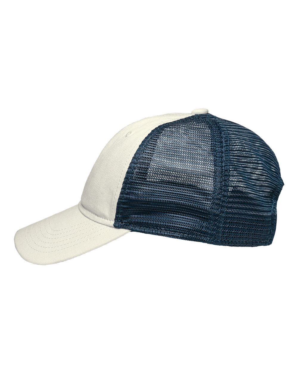 Traditional Lo-Pro Mesh Back Trucker Fit Cap - DirectSide - B18895230 - Chino Stone/ Navy