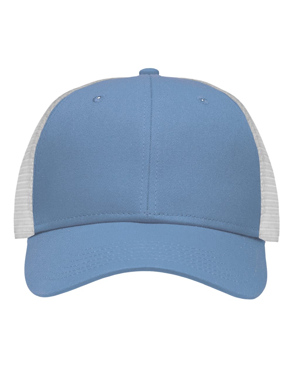 Traditional Lo-Pro Mesh Back Trucker Fit Cap - Front - B18895250 - Chino Sky Blue/ White