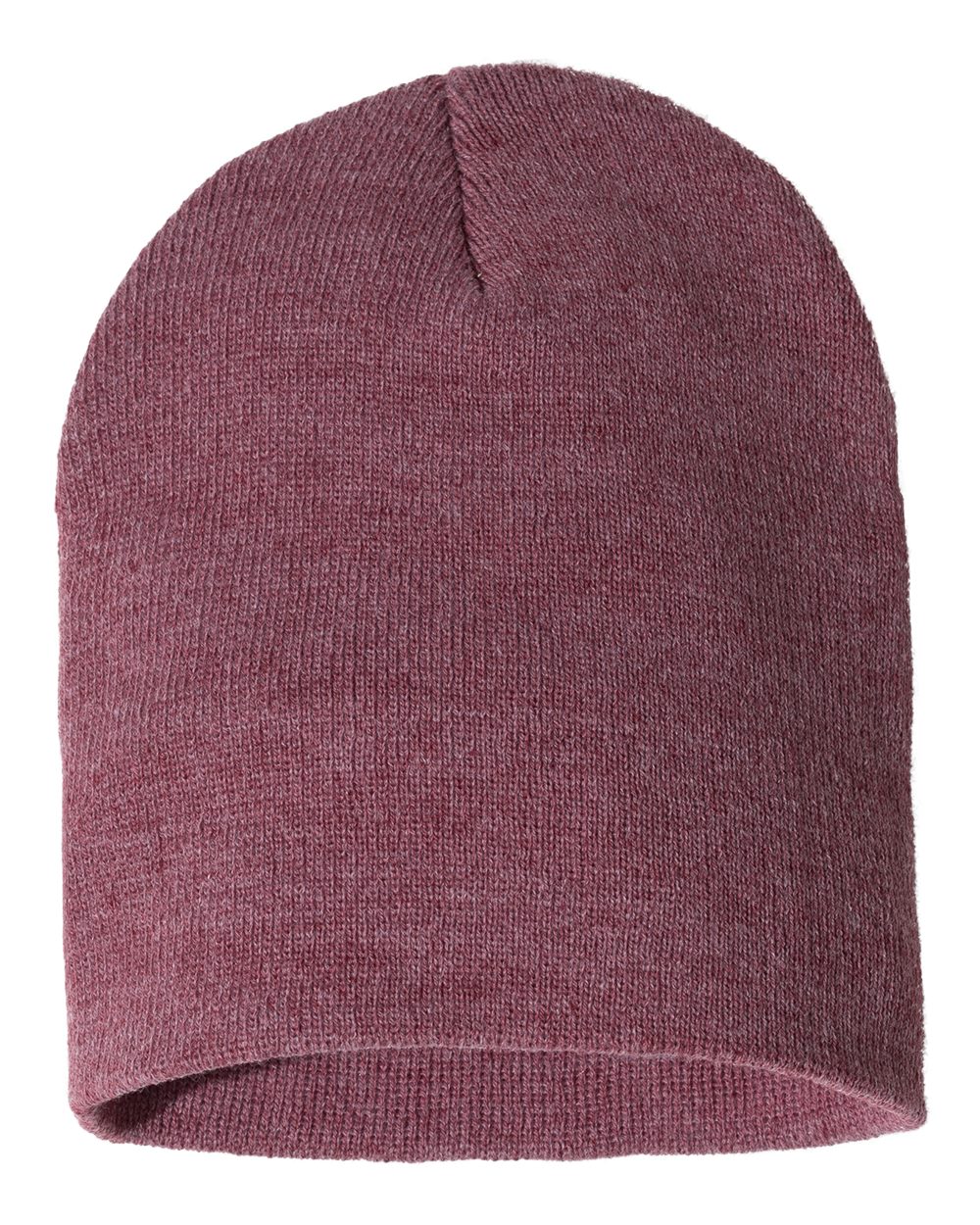 8" Beanie - Back - B84095320 - Heather Cardinal
