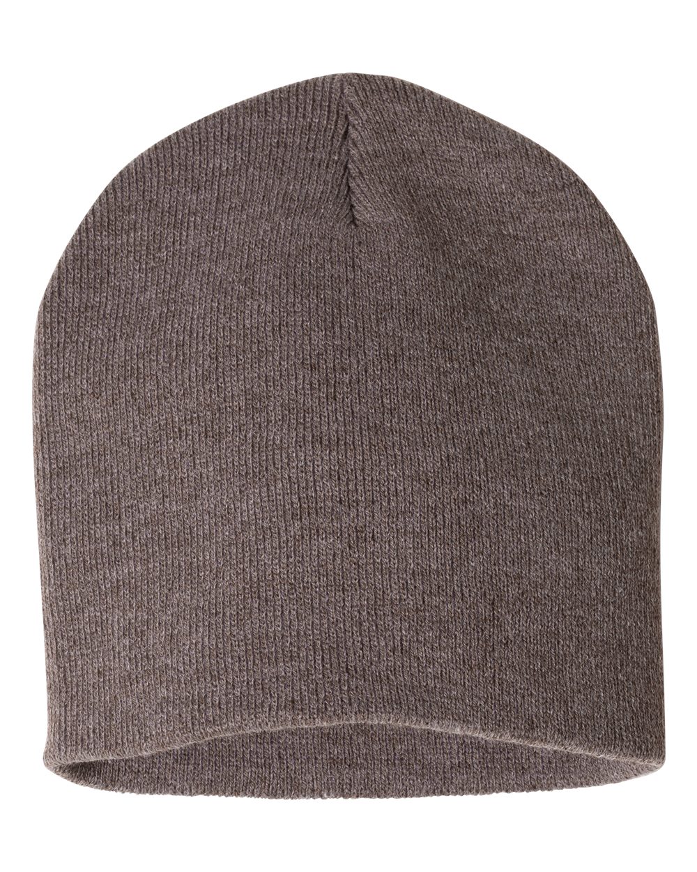 8" Beanie - Back - B84095560 - Heather Brown