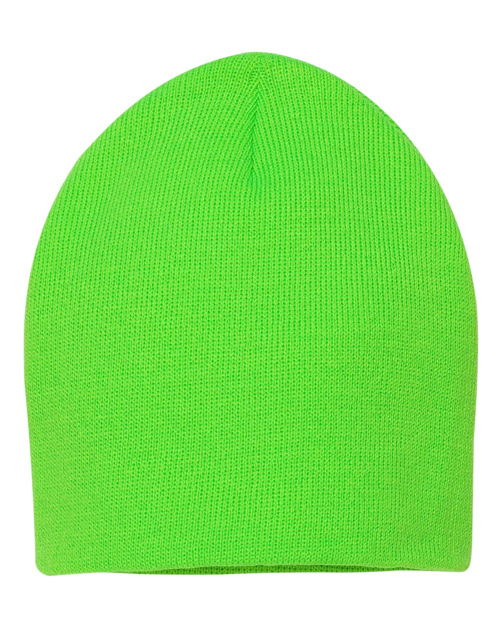 8" Beanie - Front - B84095160 - Neon Green
