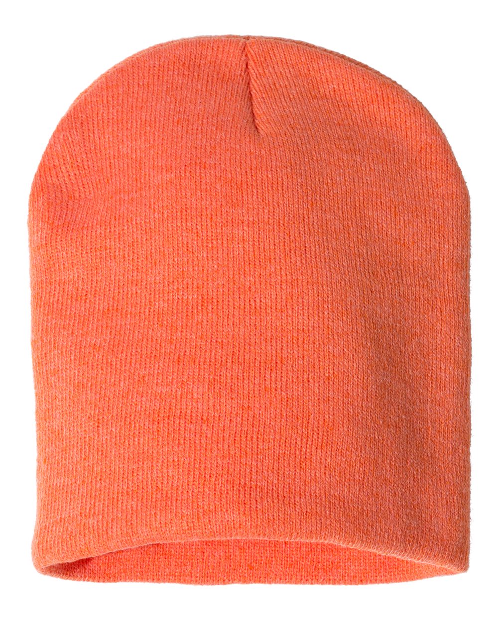 8" Beanie - Front - B84095310 - Heather Orange