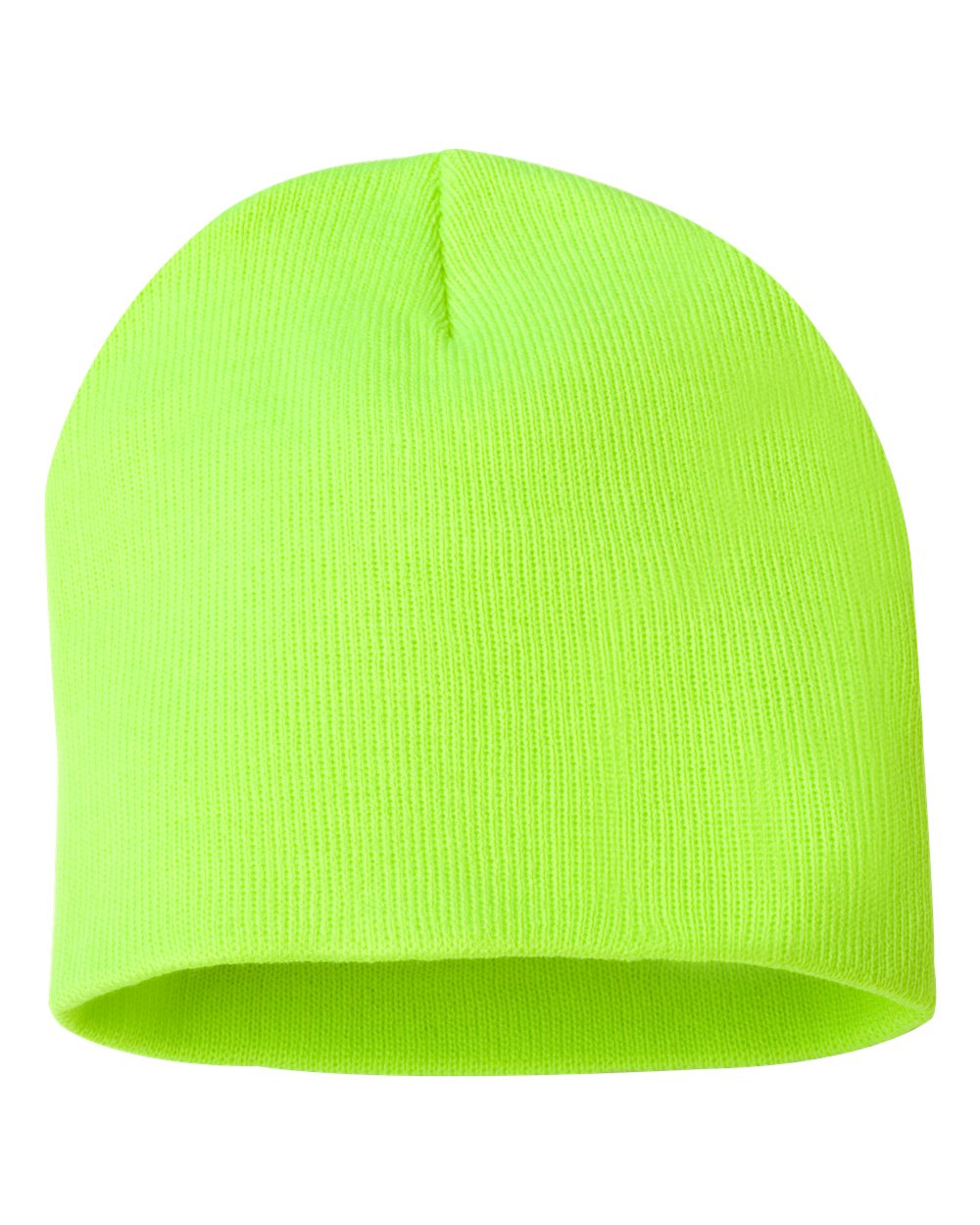 8" Beanie - Front - B84095410 - Safety Yellow