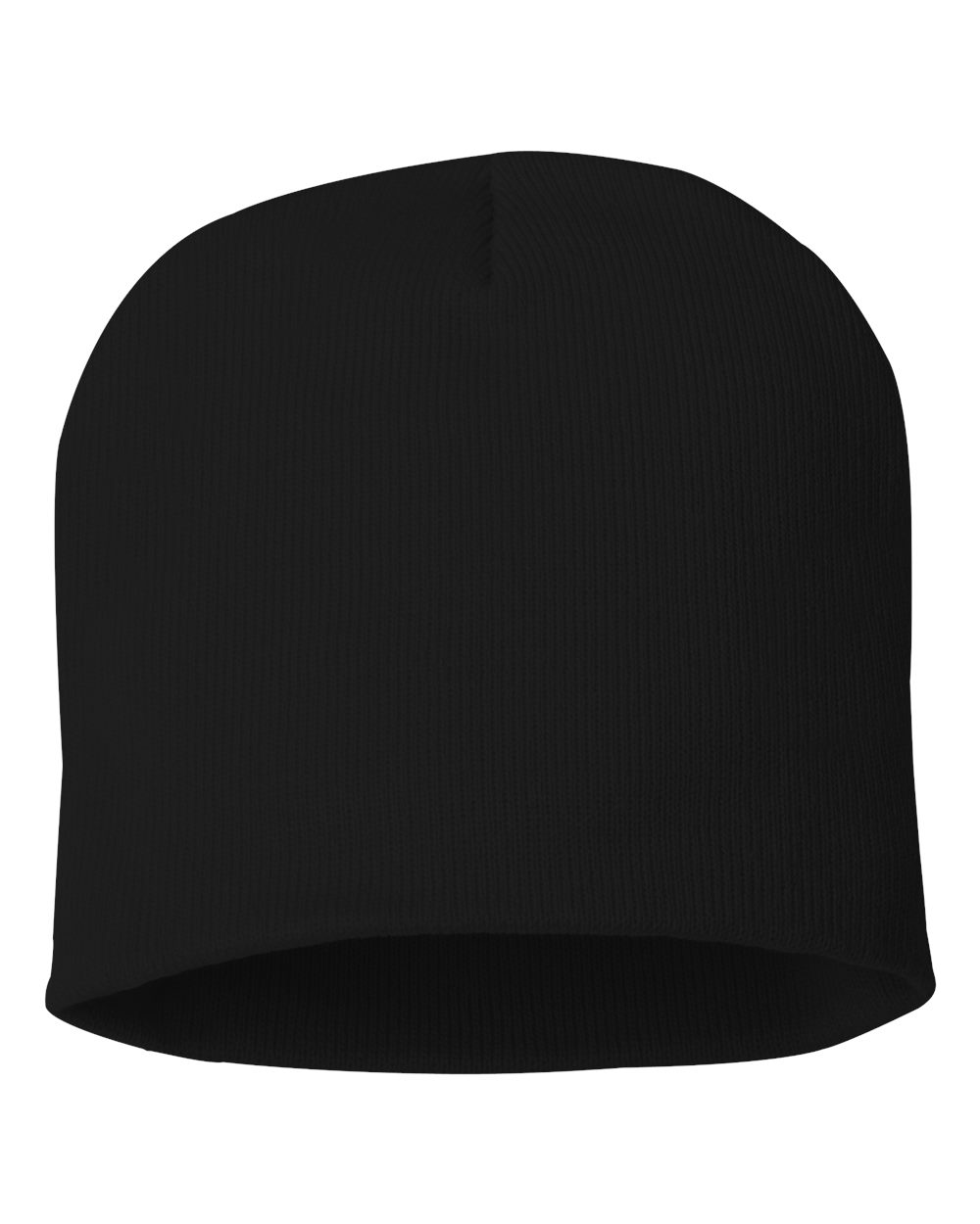 8" Beanie - Front - B84095500 - Black