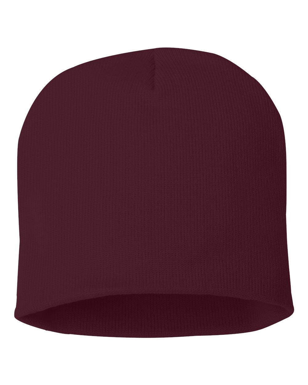 8" Beanie - Front - B84095530 - Maroon