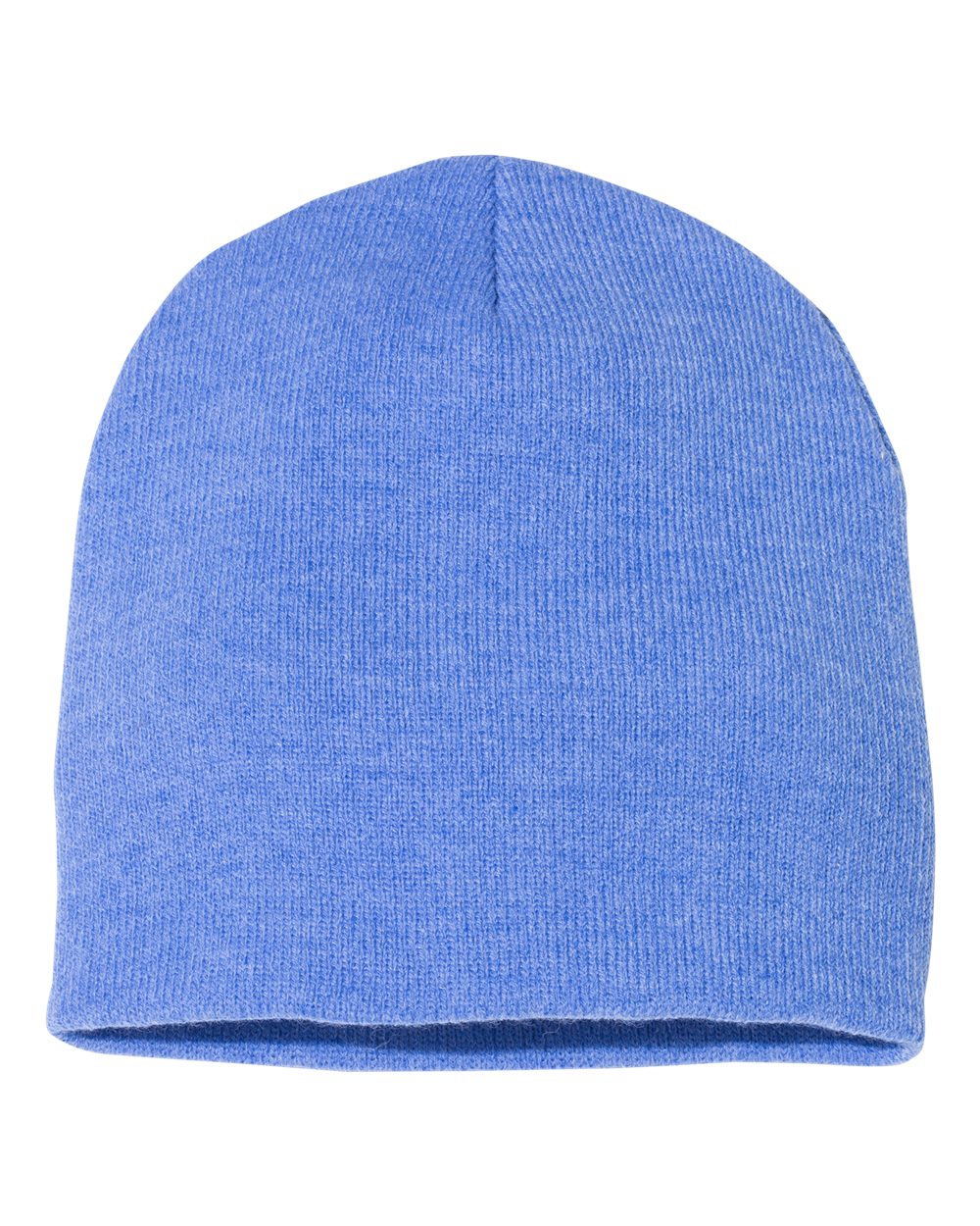 8" Beanie - Front - B84095780 - Heather Royal