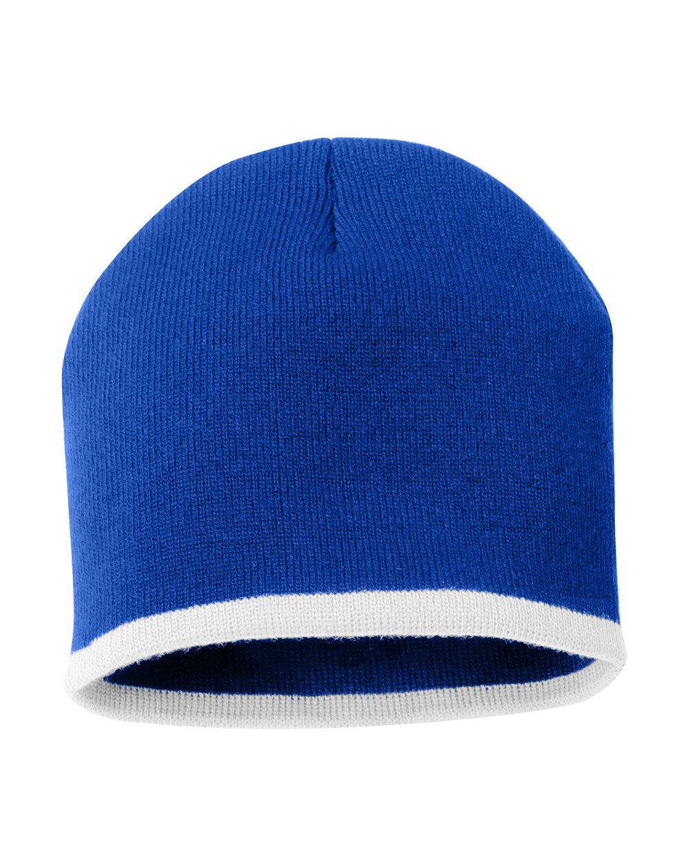 8" Bottom-Striped Beanie - styleImage