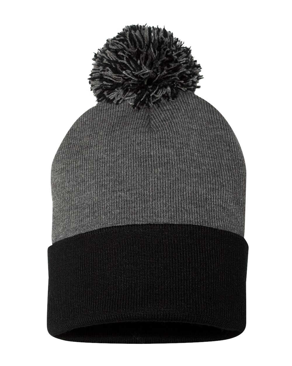 12" Pom-Pom Cuffed Beanie - styleImage