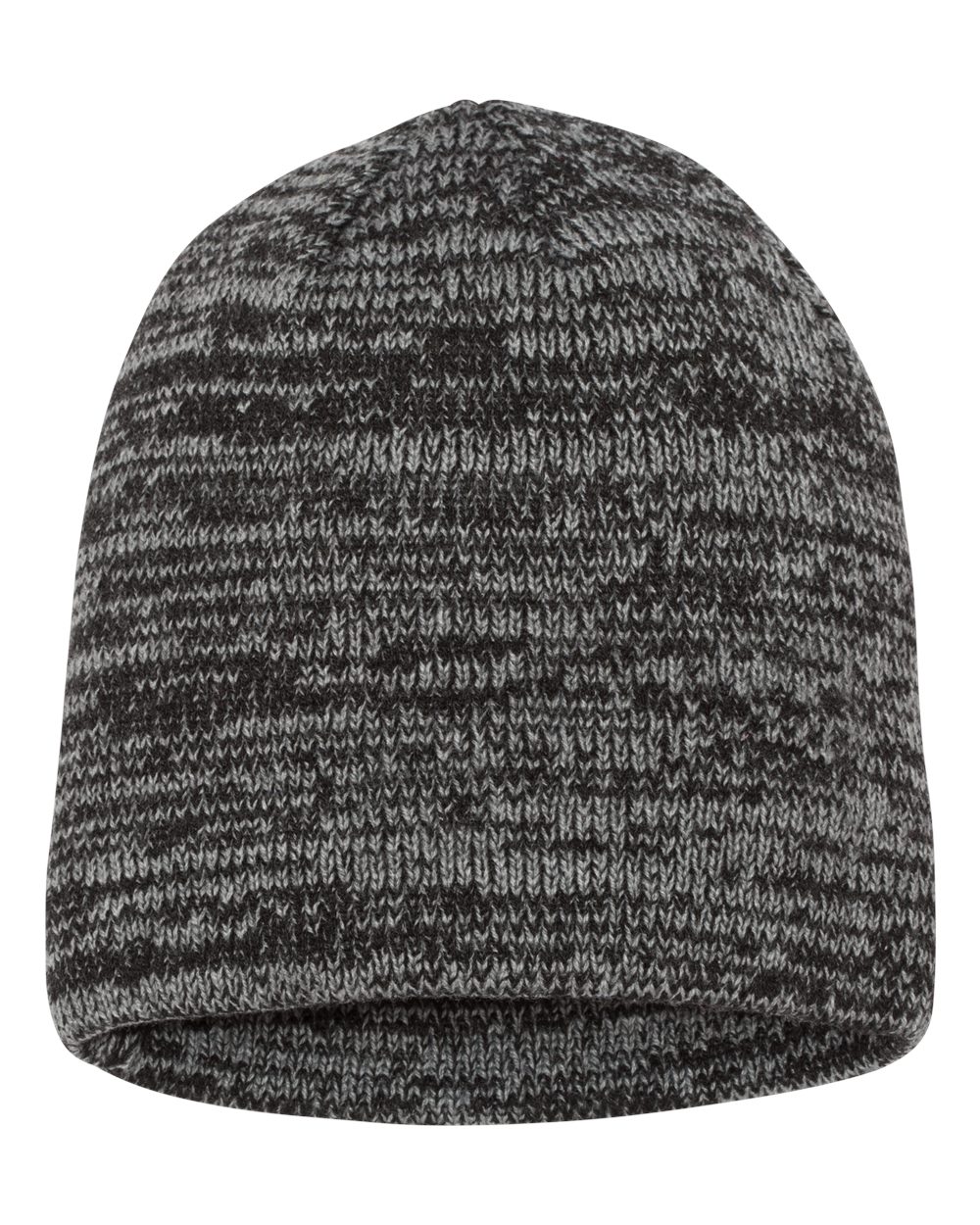 8" Marled Beanie - Back - B69895090 - Grey/ Charcoal