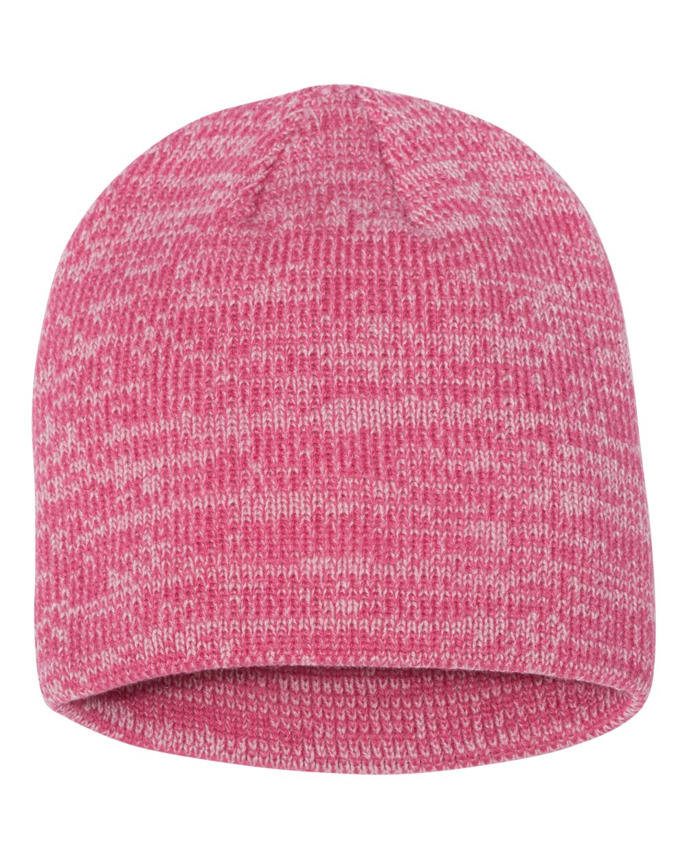 8" Marled Beanie - Back - B69895300 - Pink/ Dark Pink