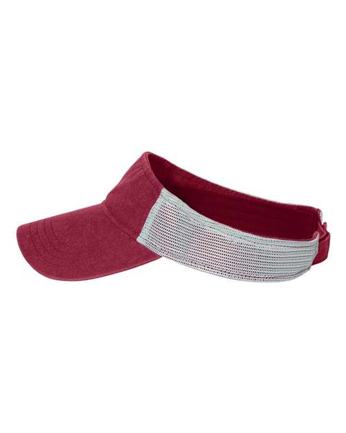 Pigment-Dyed Trucker Visor - DirectSide - B56695520 - Cardinal/ Stone
