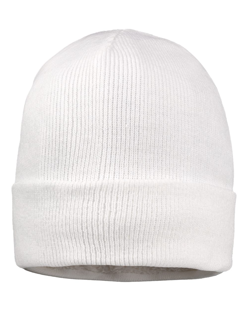 12" Sherpa Lined Cuffed Beanie - Back - B58995000 - White