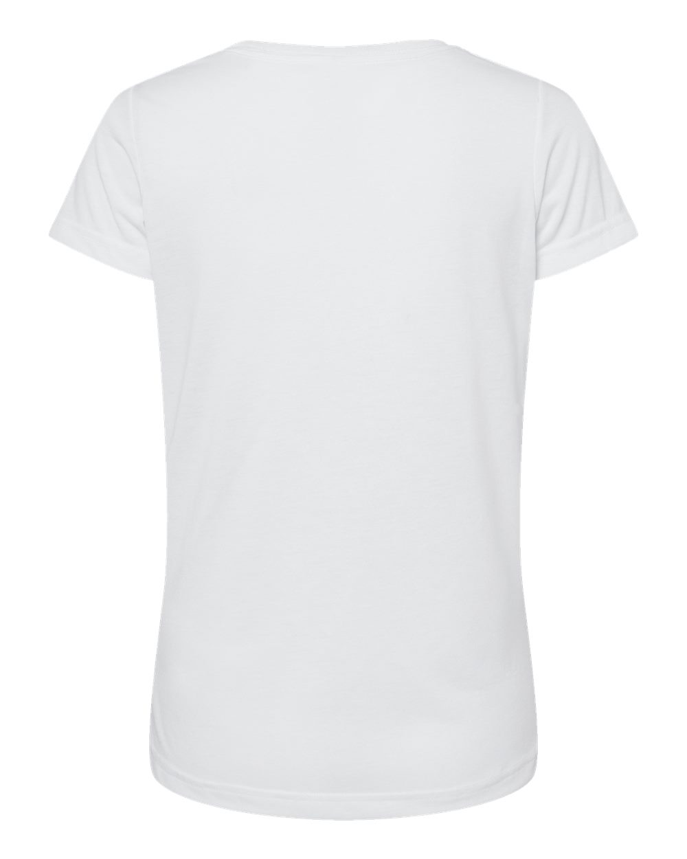 Women's Polyester Sublimation Tee - Back - B85338003 - White