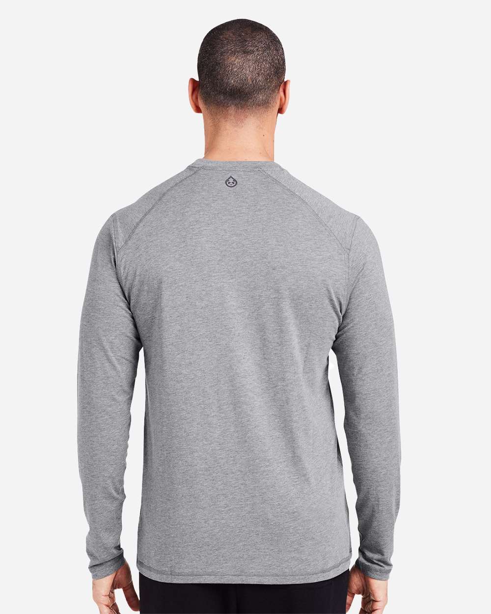 Men's Carrollton Fitness Long Sleeve T-Shirt - OnModelBack - B651D8353 - Heather Grey