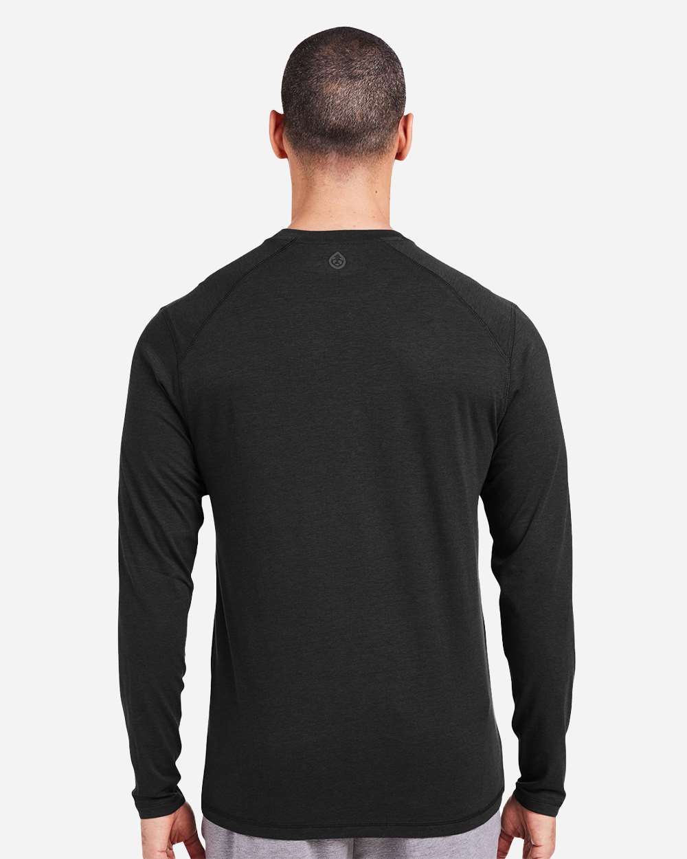Men's Carrollton Fitness Long Sleeve T-Shirt - OnModelBack - B651D8503 - Black