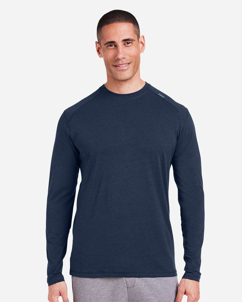 Men's Carrollton Fitness Long Sleeve T-Shirt - OnModelFront - B651D8654 - Classic Navy