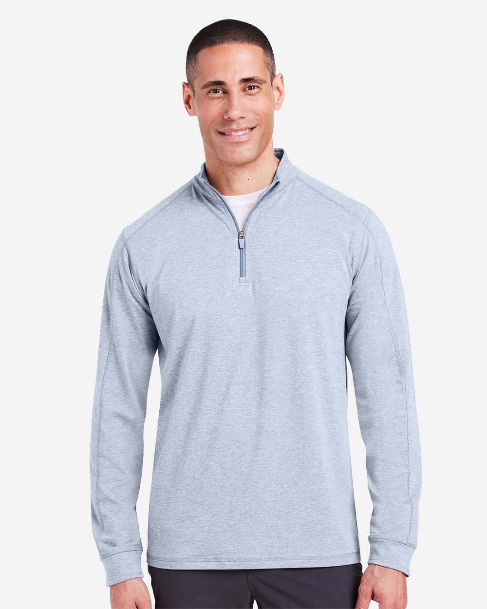 Men's Carrollton Quarter-Zip Pullover - OnModelFront - B649D8253 - Cloud Heather